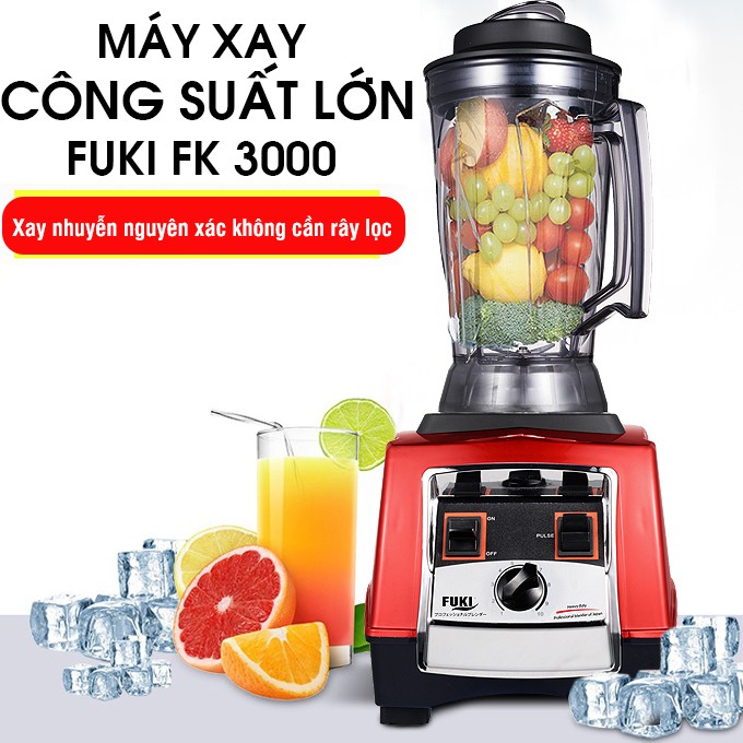 Máy xay sinh tố đậu nành công nghiệp Fuki 3000W FK-3000 - màu đỏ